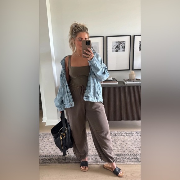 FREE PEOPLE NWT Inbound Onesie in Moss L - Picture 4 of 7